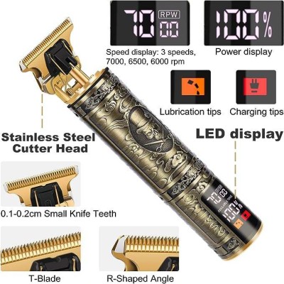 Vintage T9 Professional Hair Cutting Machine with LED Display