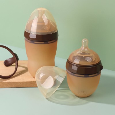 Anti Colic Air Vent Wide Neck Feeding Mamadeir for Newborn Infant 0-36 Month Silicone Baby Bottle