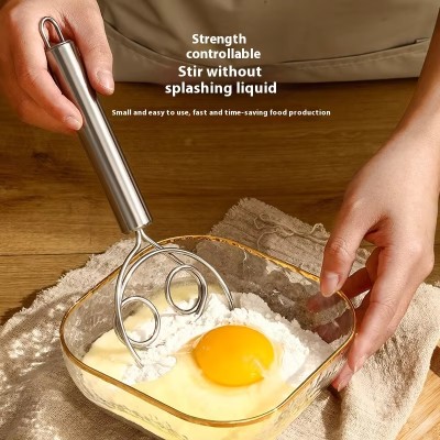 Stainless Steel Baking Tools Metal Egg Beater and Dough Mixer Flour Mixer