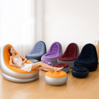 Inflatable Air Sofa with Foot Rest