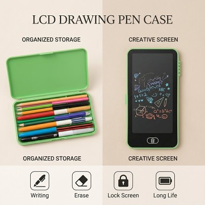 Smart LCD Drawing Pencil Case - 2-in-1