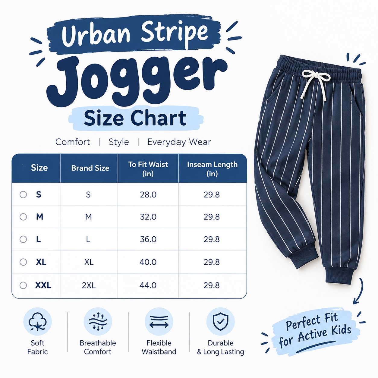 Urban Stripe Jogger