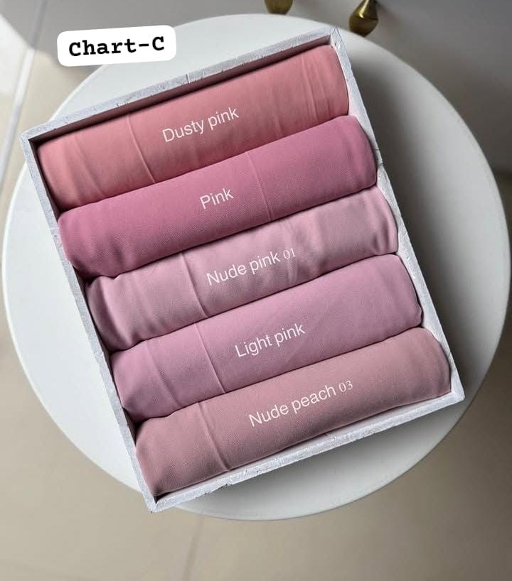premium chiffon hijabs-5 piece combo