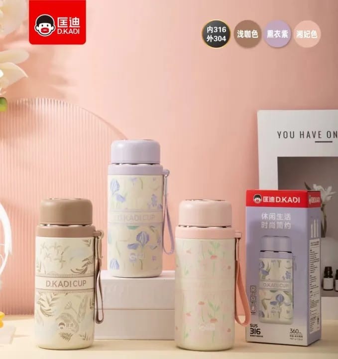 D. KADI Pastel Thermal Water Cup (360ml) Stainless Steel